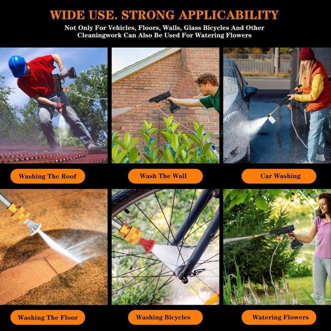 Pistolet De Lavage De Voiture Sans Fil, Double Lithium thumbnail 3