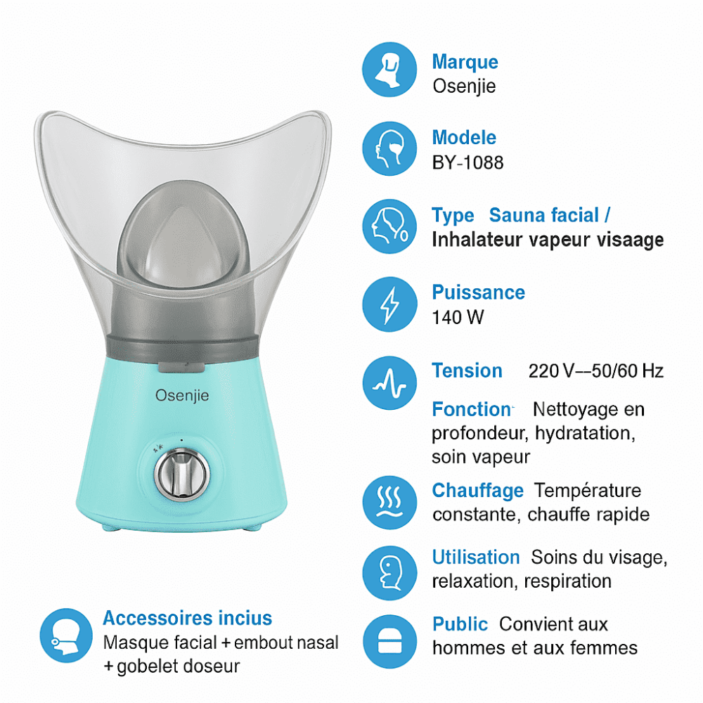 Appareil Sauna Facial – Vapeur Chaude Pour Le Visage thumbnail 3