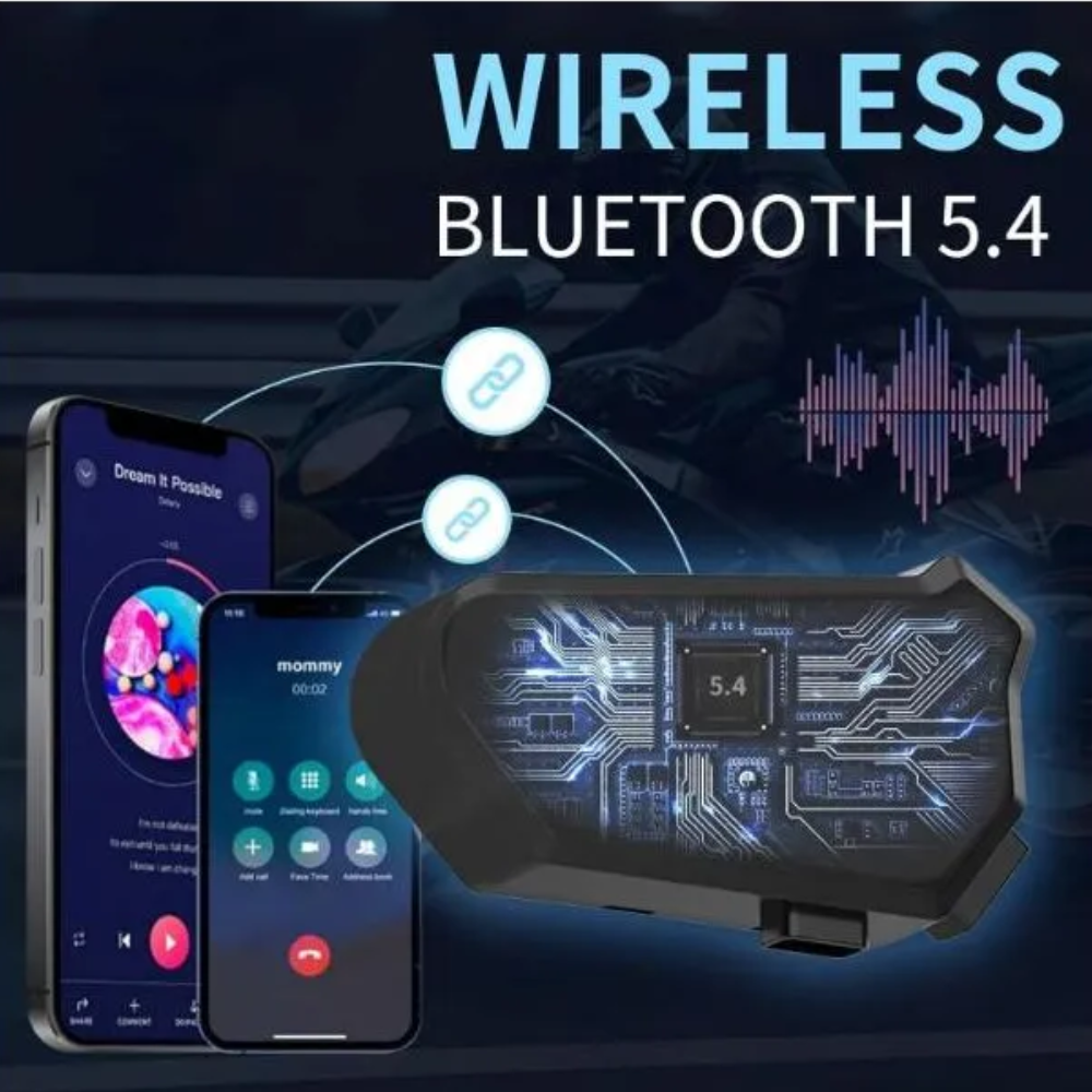 Casque De Moto Bluetooth Avec Intercom thumbnail 3