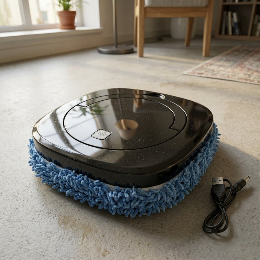 Robot De Nettoyage Automatique Usb – Serpillière Silencieux Pour Tous Sols - Couleur Aleatoire thumbnail 4