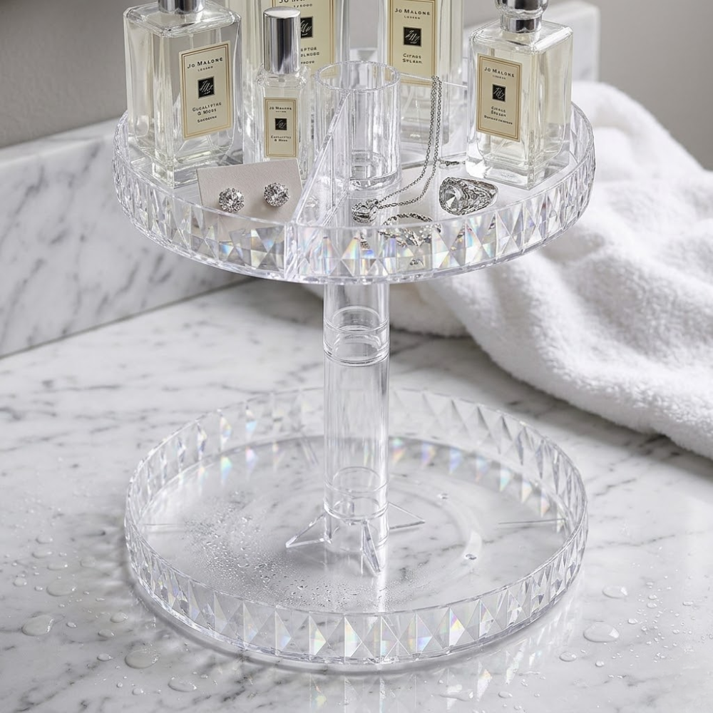 Organisateur Cosmétique Rotatif 360° Pour Flacons De Maquillage - Couleur Aléatoire thumbnail 3