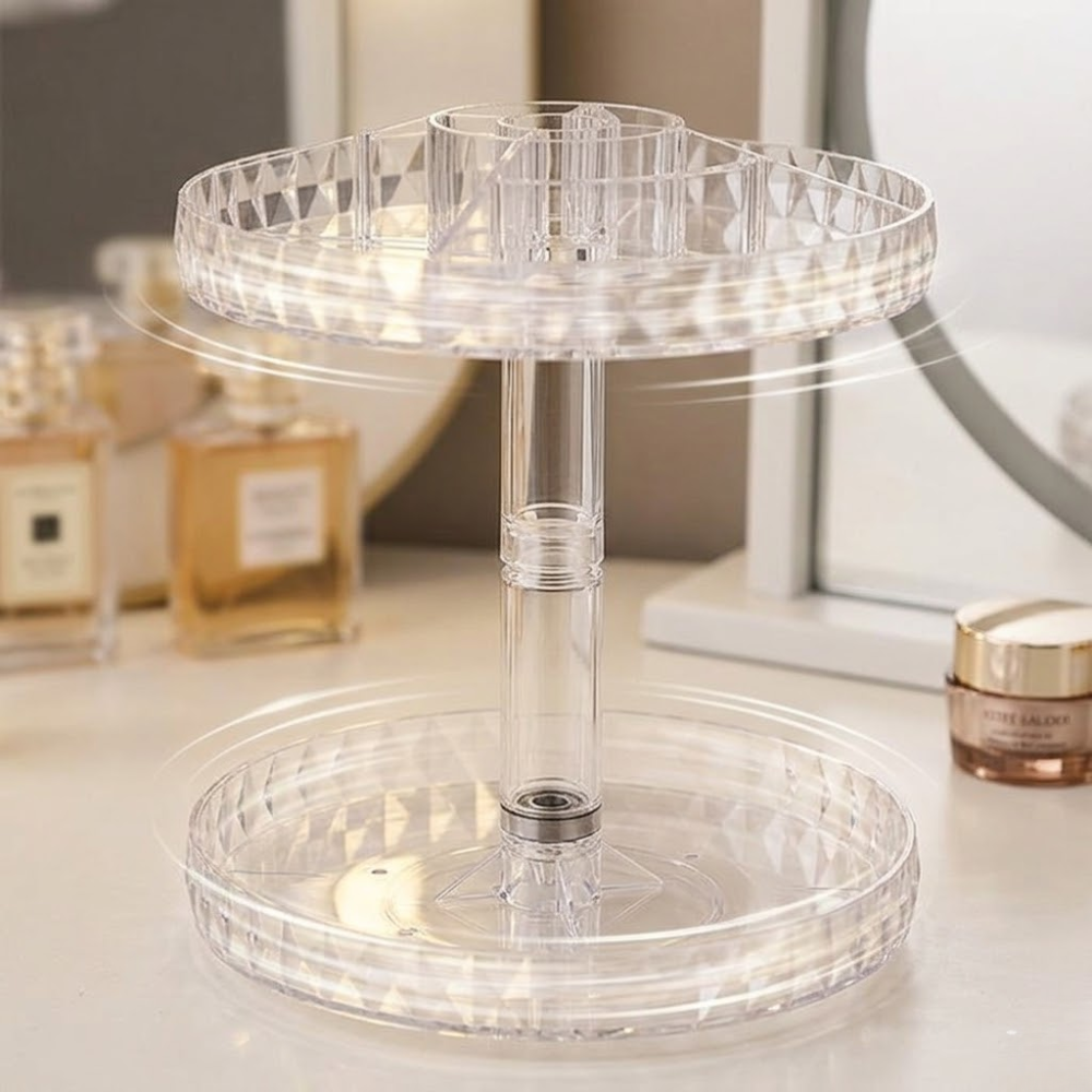 Organisateur Cosmétique Rotatif 360° Pour Flacons De Maquillage - Couleur Aléatoire thumbnail 6