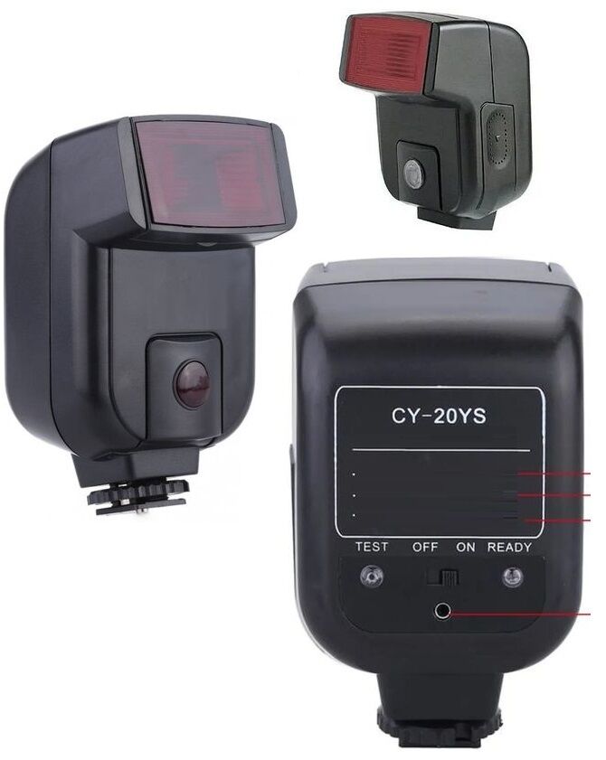 Infrarouge Déclencheur Flash 2,5 Mm Appareil Photo Pc Sync Port Pitch Réglable D'angle