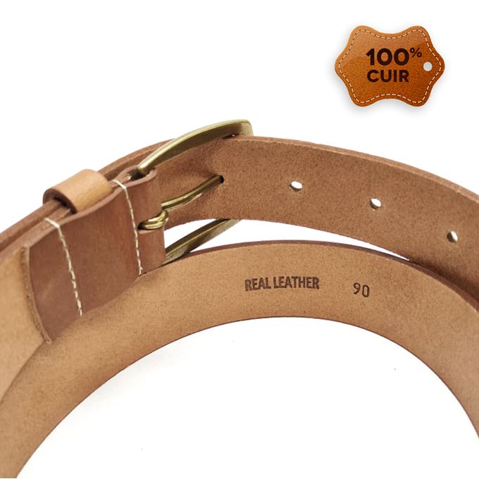 Ella Premium – Ceinture Homme 100% Cuir // L’élégance Naturelle Du Cuir Véritable, Pensée Pour Durer Au Quotidien. thumbnail 3