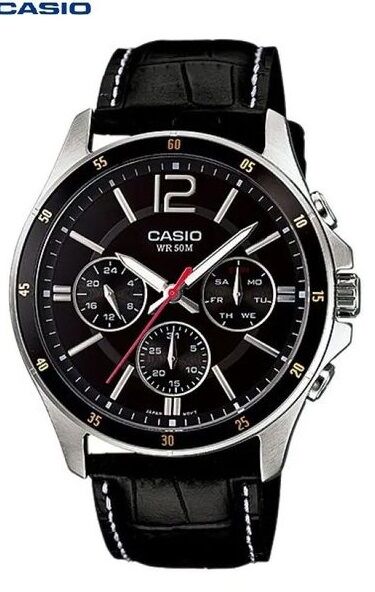 Montre Homme 6 Aiguilles - Bracelet Cuir