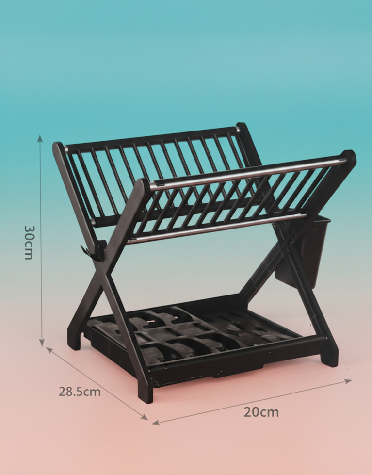 Egouttoir À Vaisselle Pliable En Acier Inoxydable - Couleur Aléatoire thumbnail 3