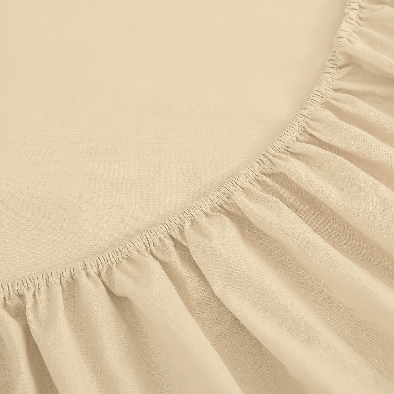 Pack Draps Beige Sable 1 Place ( Drap Housse + Drap Plat + 1 To) thumbnail 3
