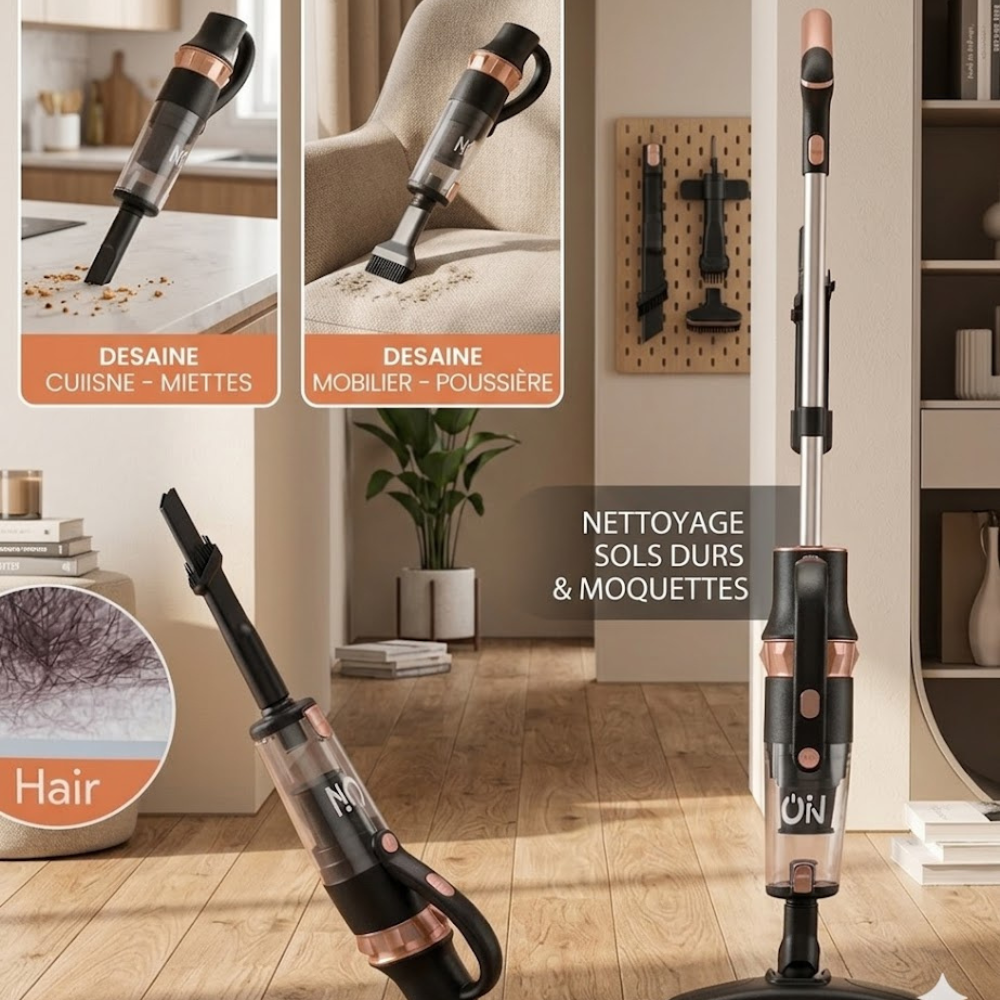 Aspirateur Avec Fil Portable Série Q – 12 En 1, Puissant Et Multifonction thumbnail 3