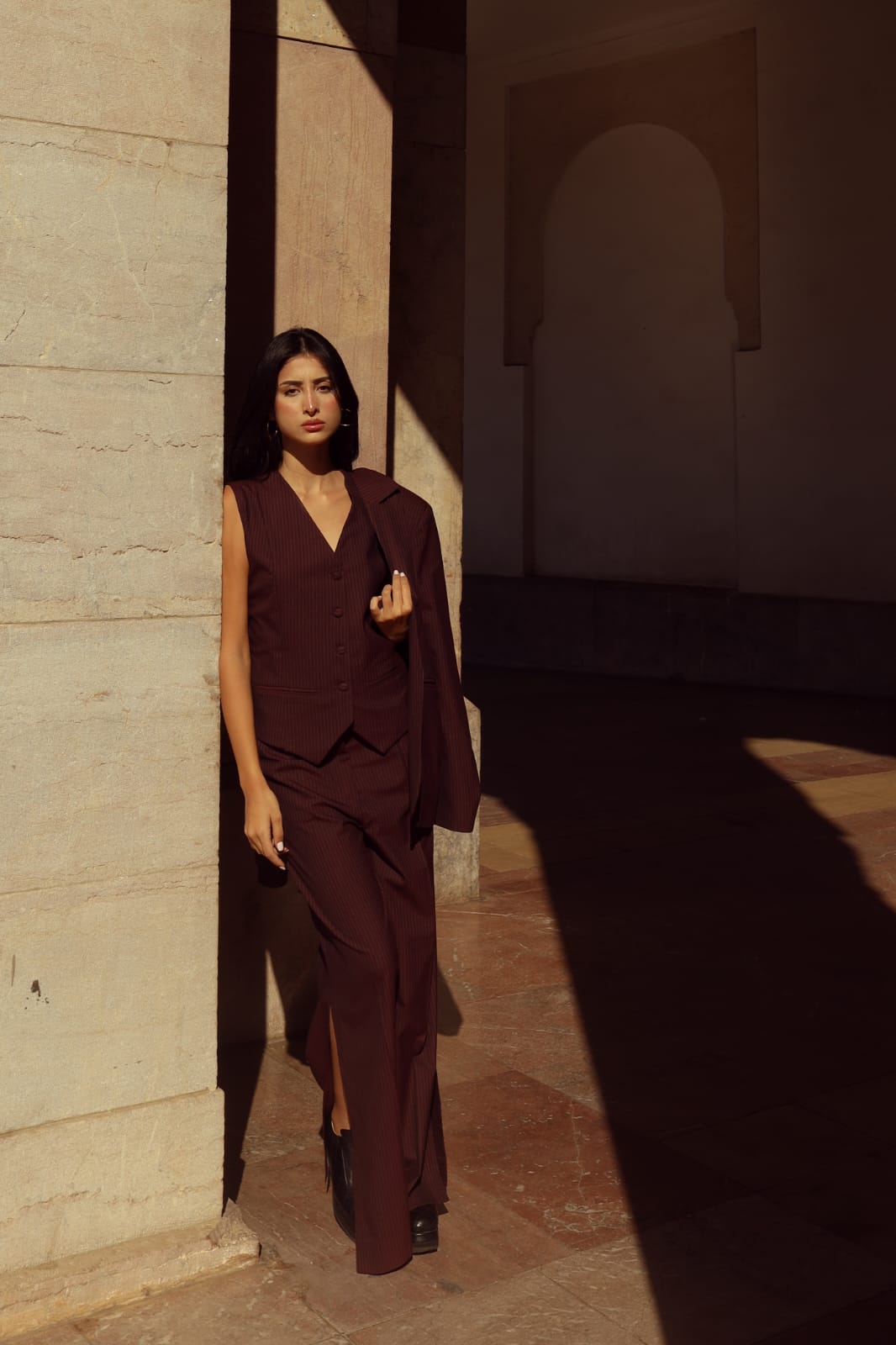 Gilet LENZO Burgundy 