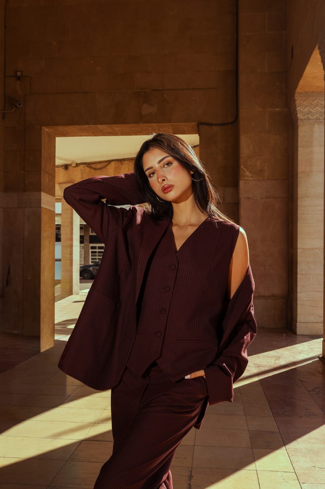 Gilet LENZO Burgundy  thumbnail 3