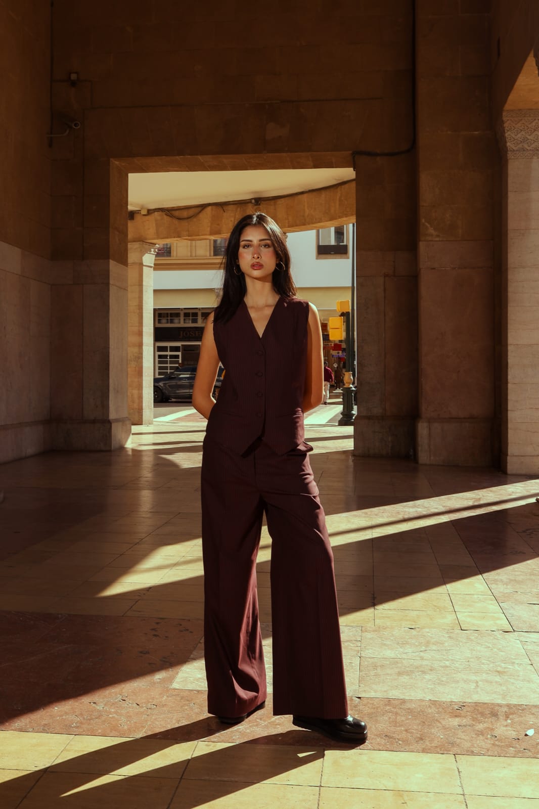 Pantalon Maissa Burgundy