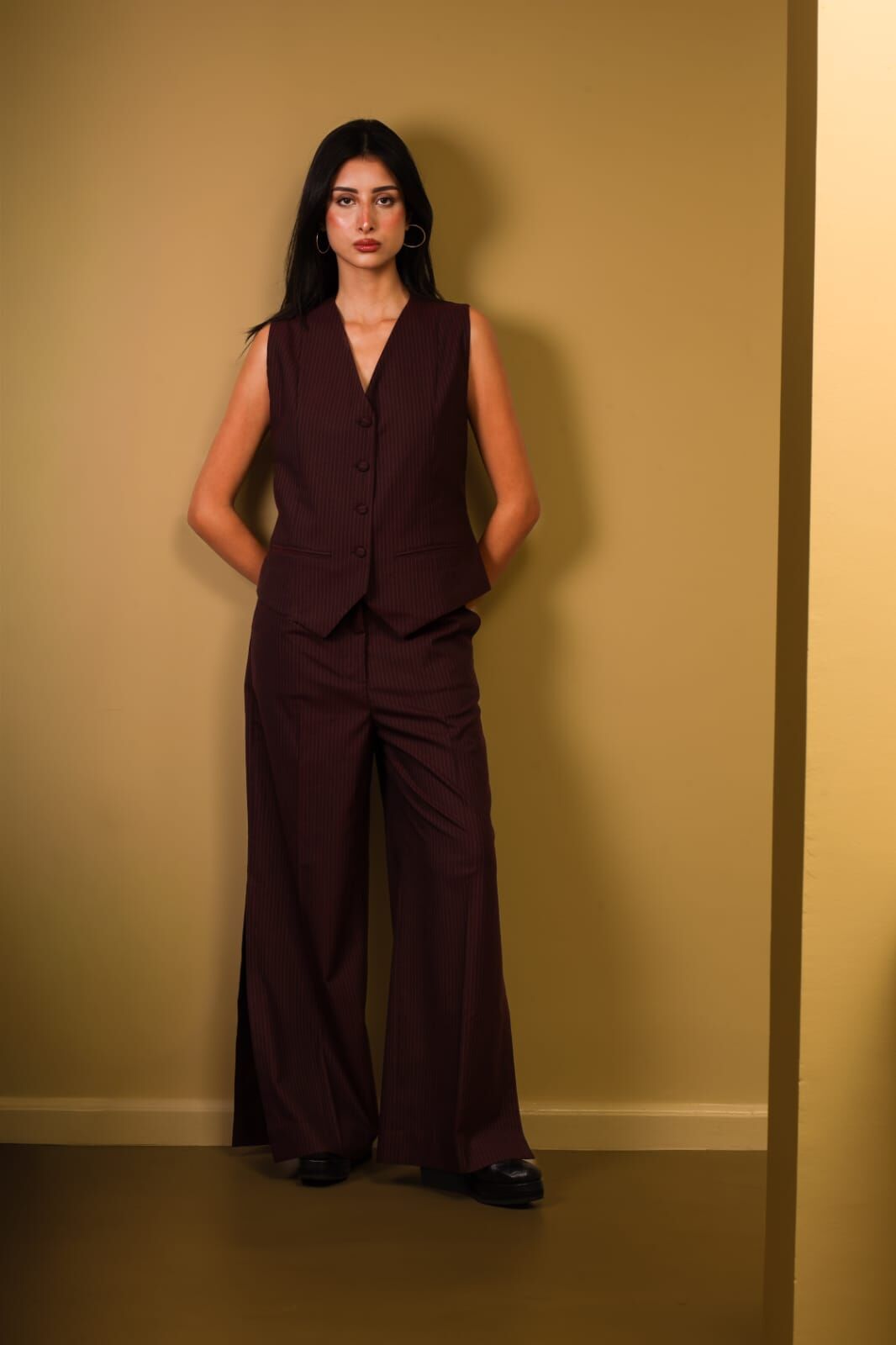 Pantalon Maissa Burgundy thumbnail 5