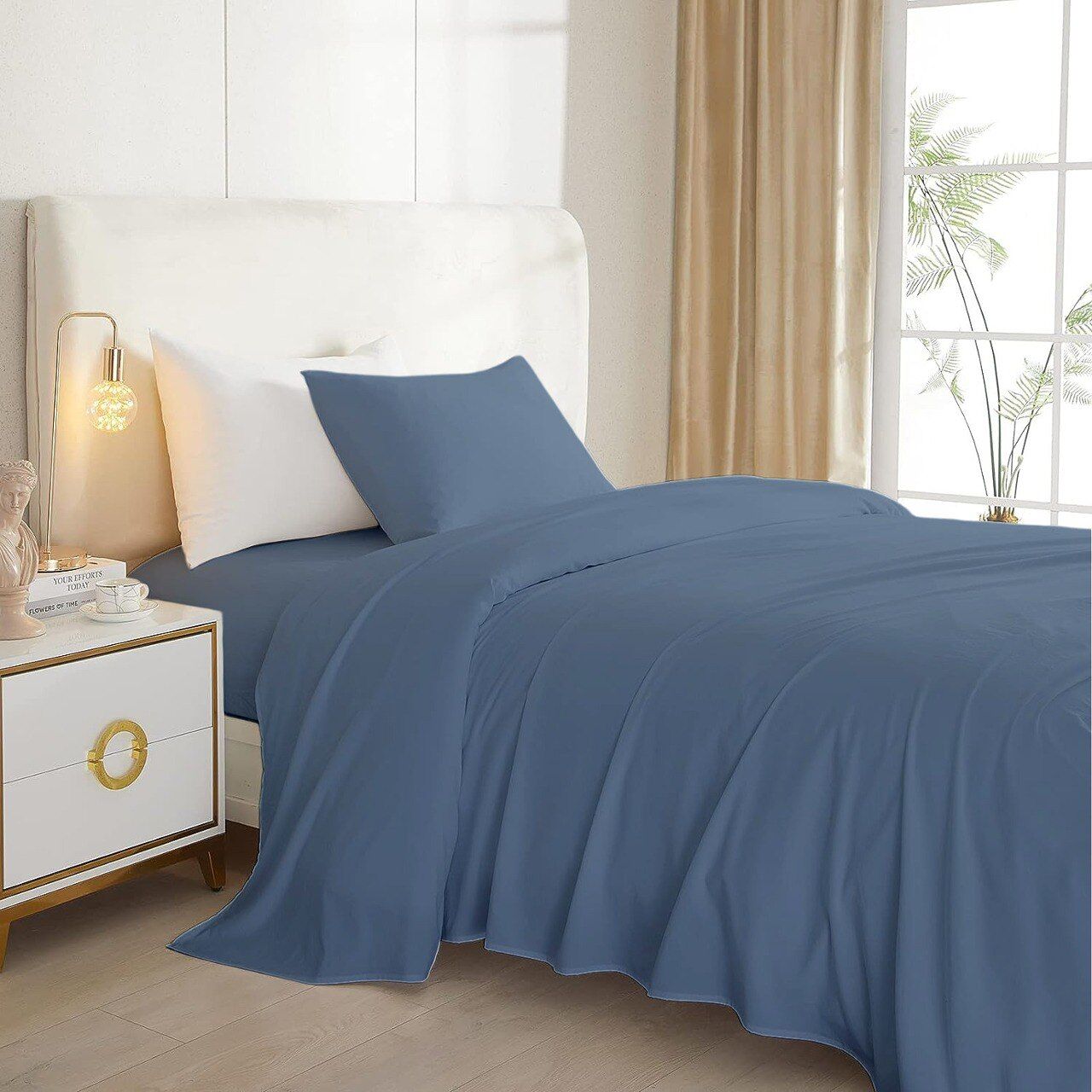 Pack Draps - 1 Place (drap Housse + Drap Plat + 1 Taie Oreiller)