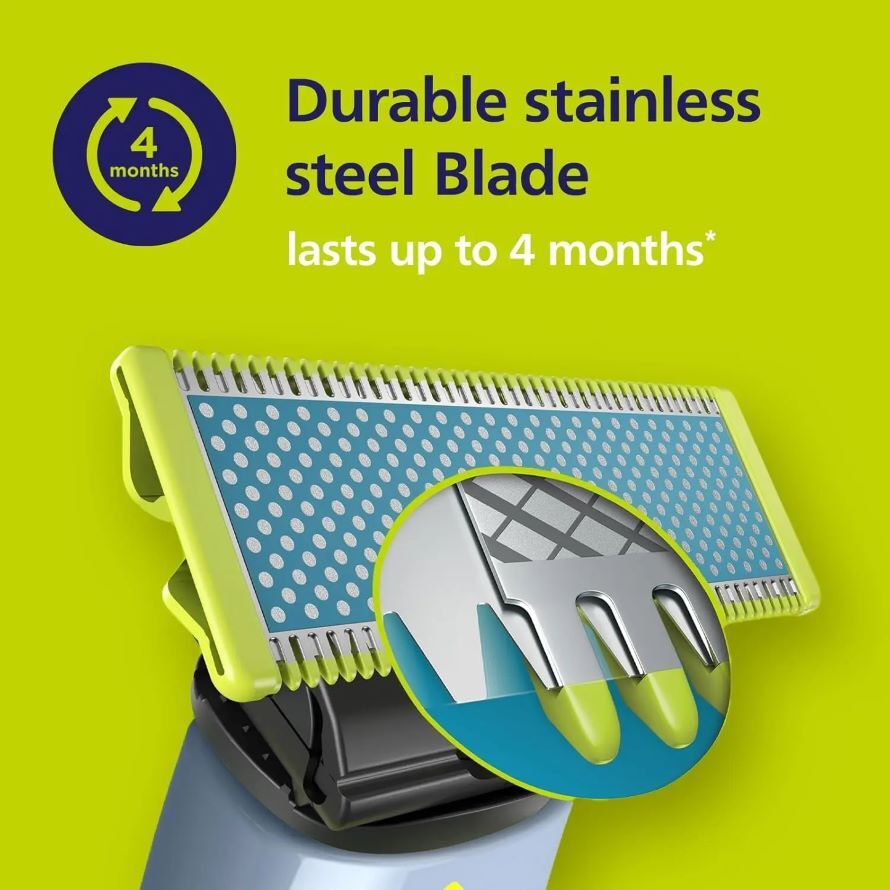 Tondeuse Rasoir A Barbe - Oneblade Qp1324/20 + Lame– Sans Fil Rechargeable Anti-friction 1st Shave