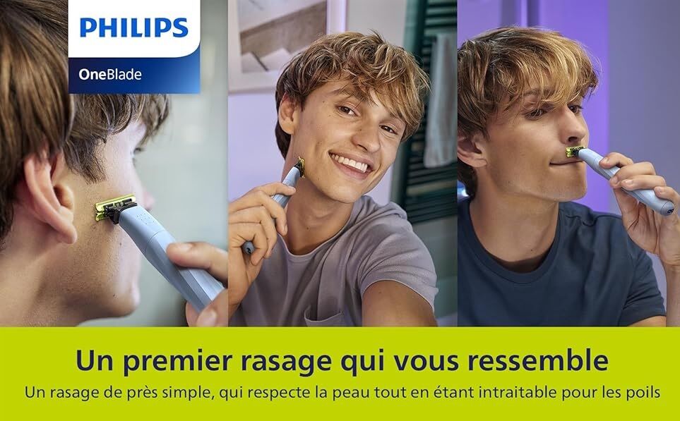 Tondeuse Rasoir A Barbe - Oneblade Qp1324/20 + Lame– Sans Fil Rechargeable Anti-friction 1st Shave thumbnail 4