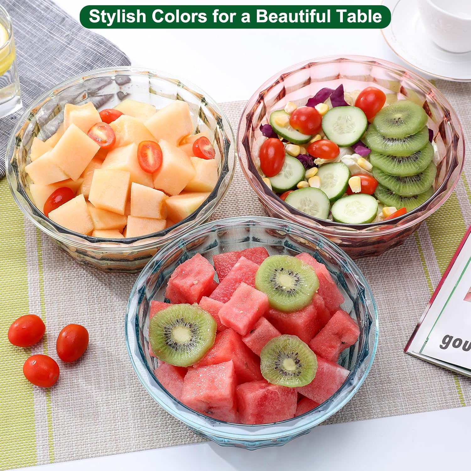 Ensemble De 3 Boîtes En Plastique Pour Fruits, Céréales Et Restes Alimentaires - Couleur Aléatoire thumbnail 4