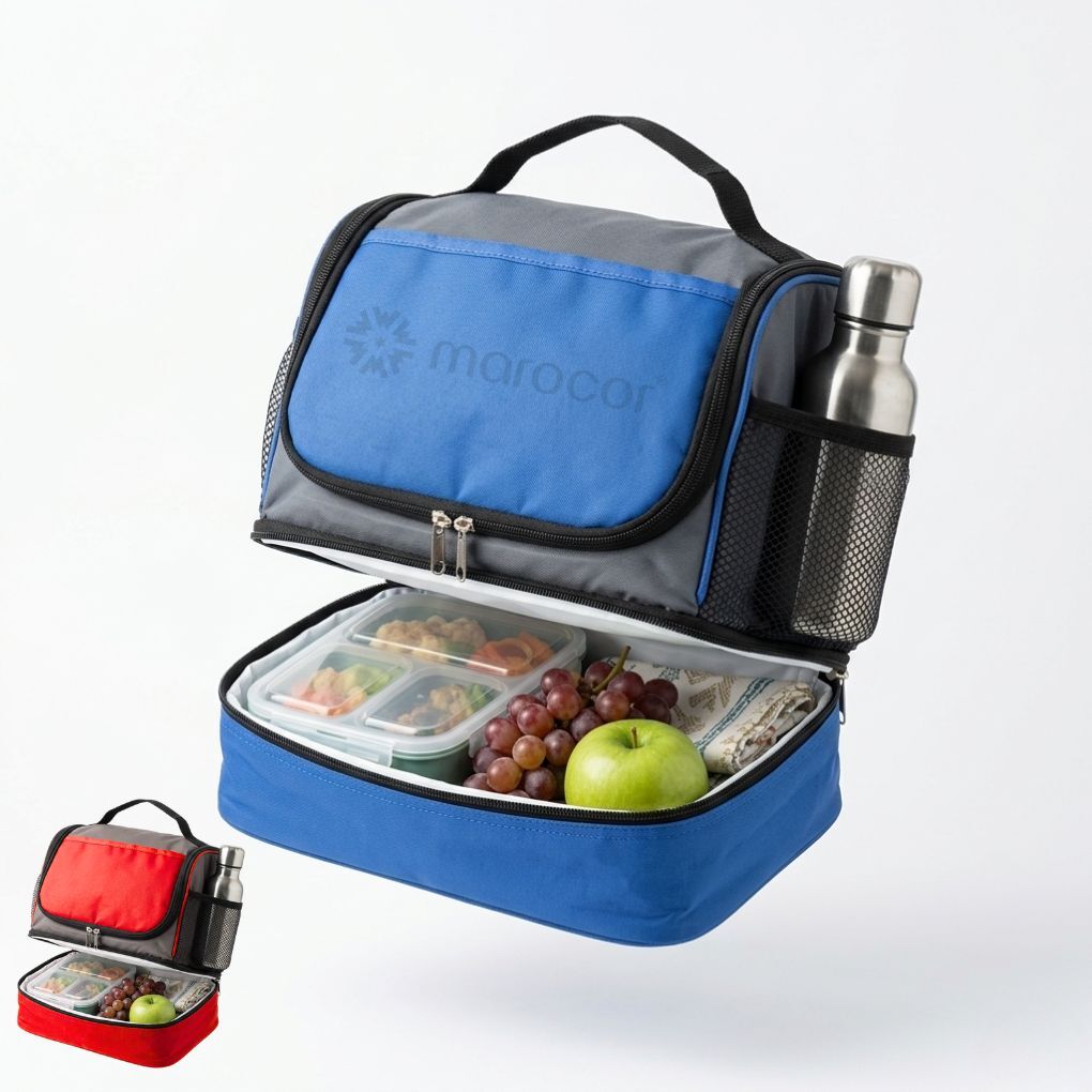 Sac À Lunch Isotherme Double Compartiment - Gardez Vos Repas Frais Et Organisés
