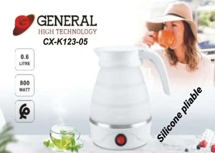 Bouilloire Électrique - General - 0.6l - Pliable - 800 Watts - Arrêt Automatique
