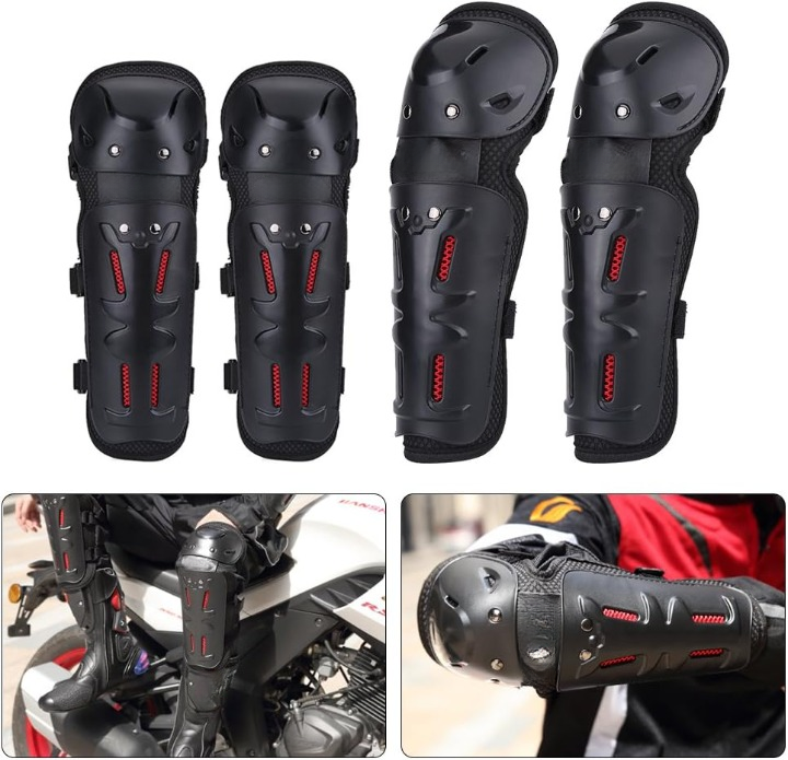 Ensemble De 4 Protections Articulées Pour Moto Et Vélo thumbnail 2