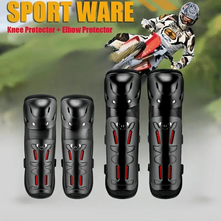 Ensemble De 4 Protections Articulées Pour Moto Et Vélo thumbnail 4