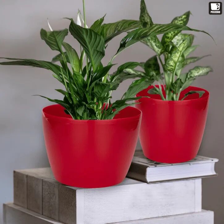 Accessoire Décoratif Pour Plantes, Taille 28 X 28,5 Cm Rouge