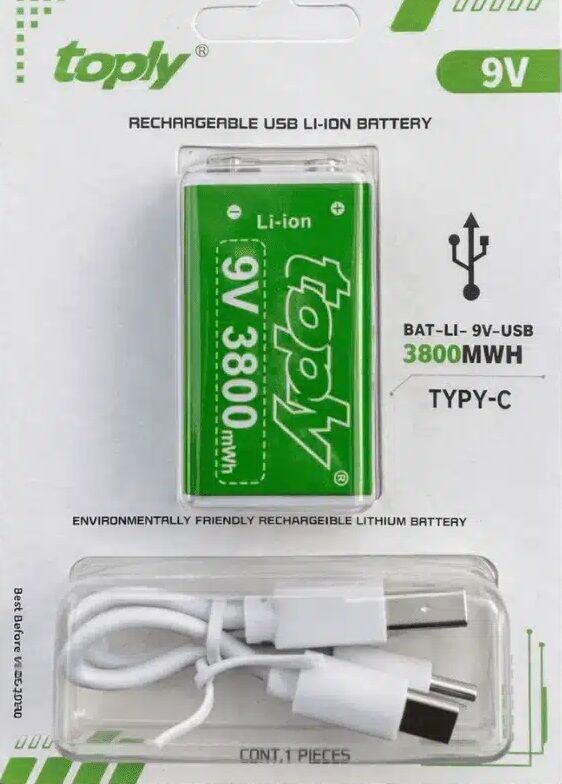 Batterie 9v Lithium-ion Rechargeable Usb 9v