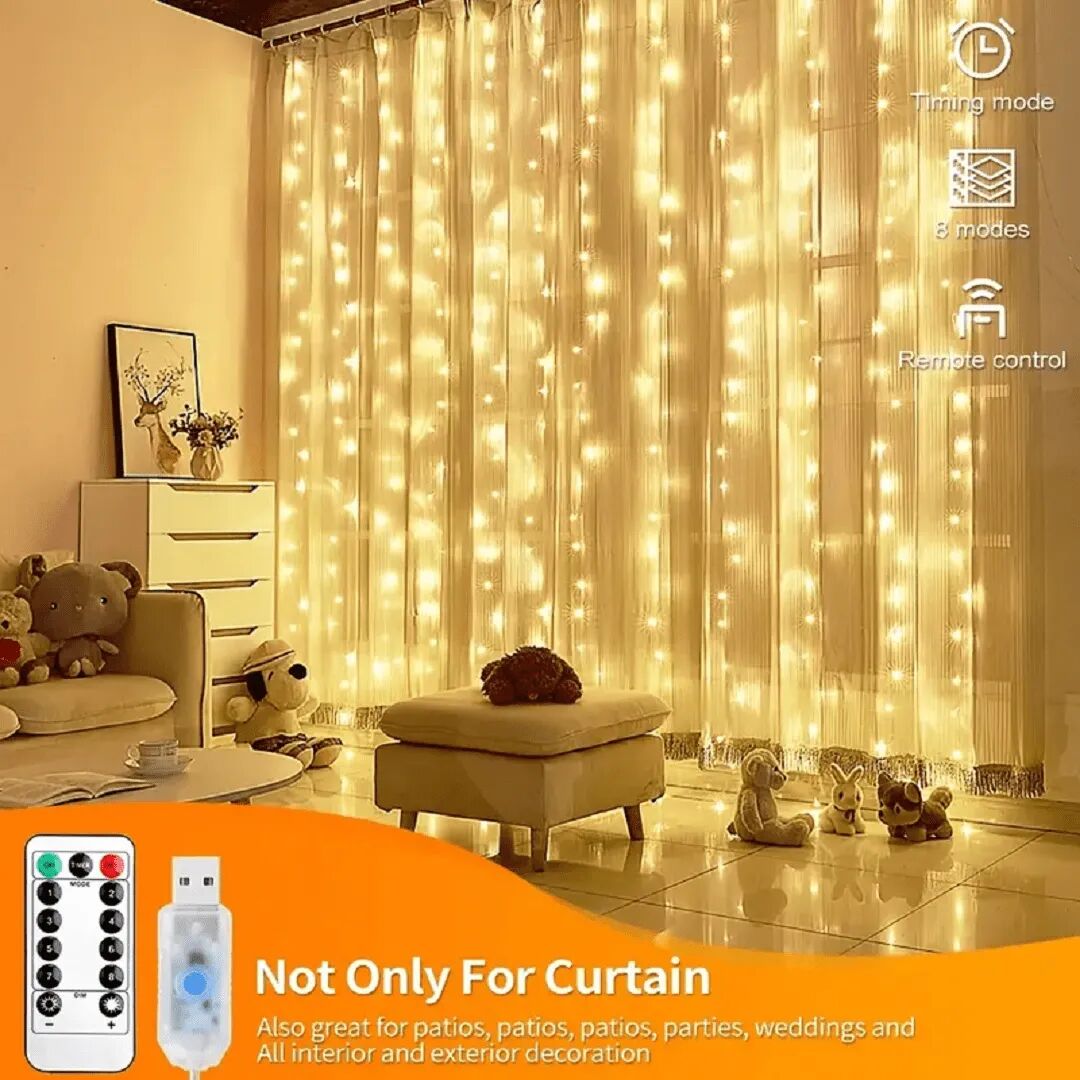 Guirlande Lumineuse De Noël, Rideau Décoration De La Maison thumbnail 5