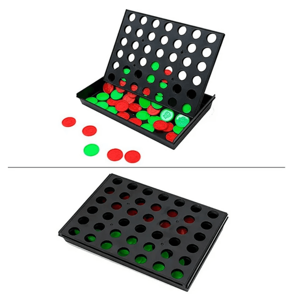 Pack 4 En 1 Jeux De Société Classiques Pliables – Bingo, Dames Et Échecs
