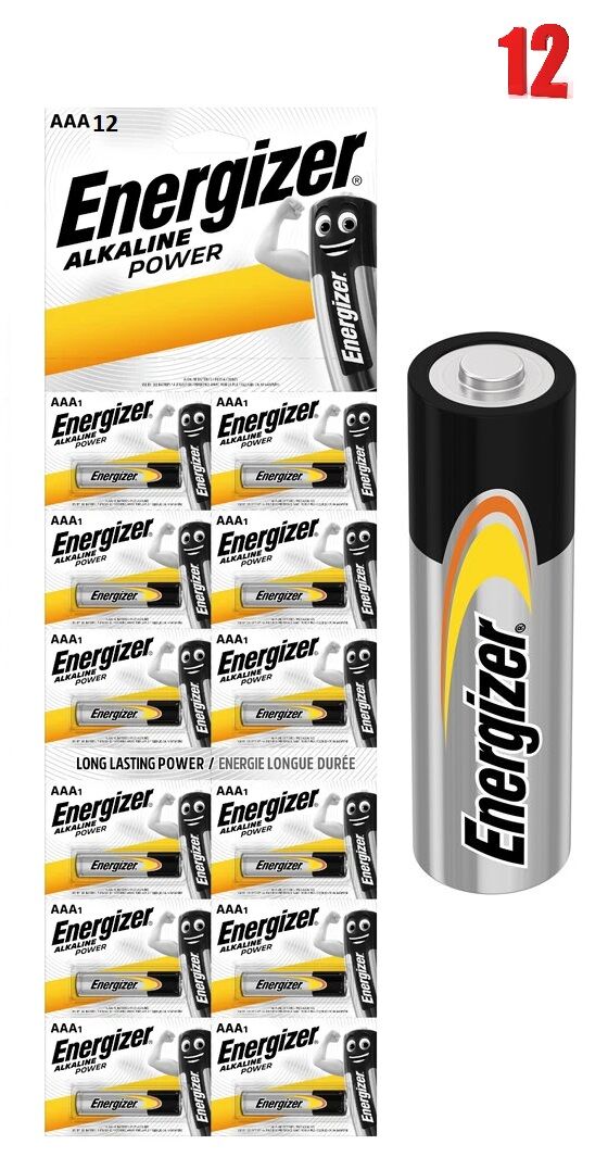 Lot De 12 Piles Aaa Alcaline Power Lr03 Aaa 1.5v