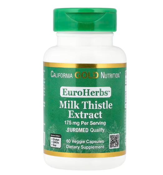 Milk Thistle Extract, 175 Mg, Euroherbs, 60 Veggie Capsules