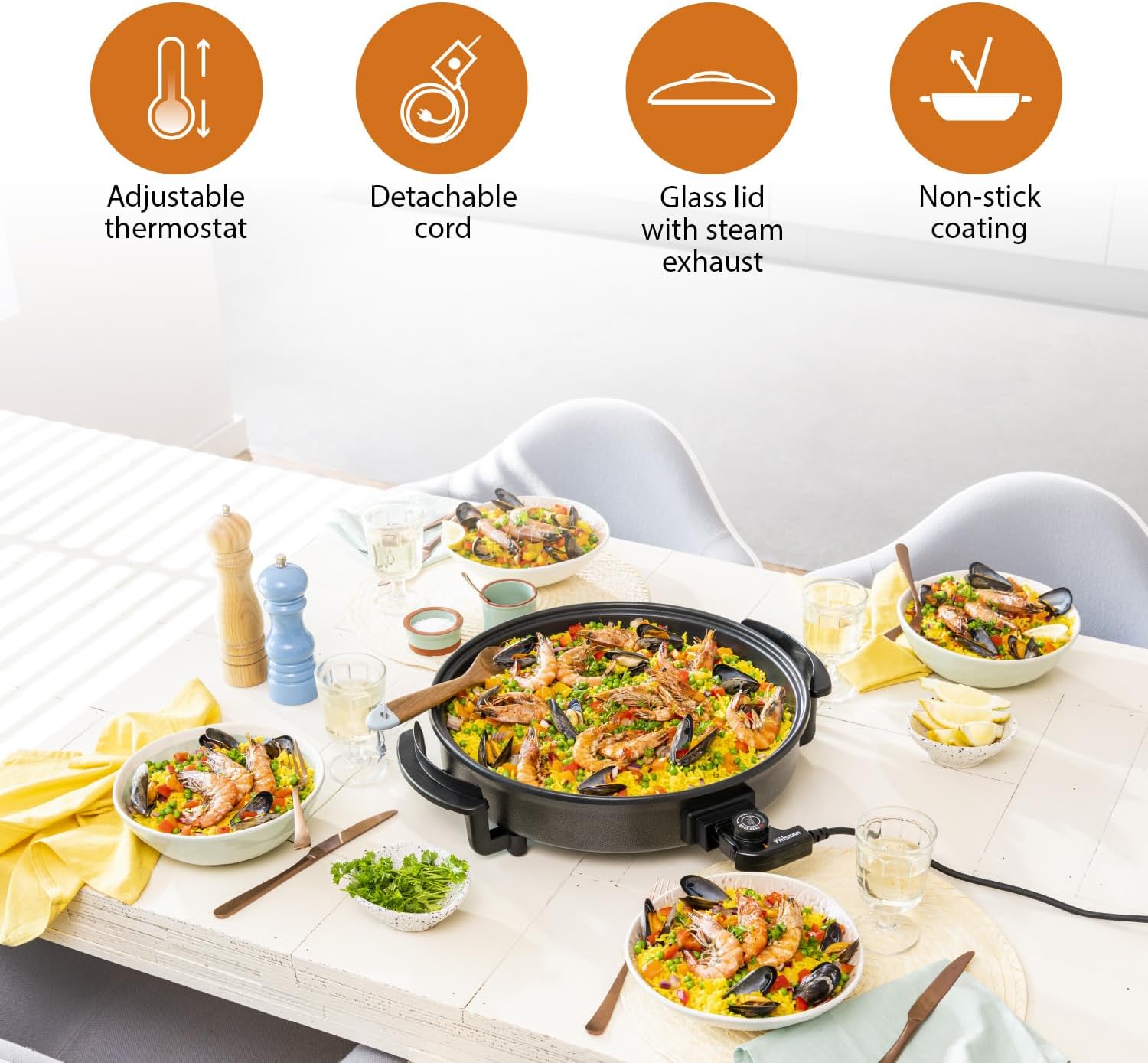 Cuisinière Électrique Polyvalente Avec Couvercle Transparent thumbnail 5