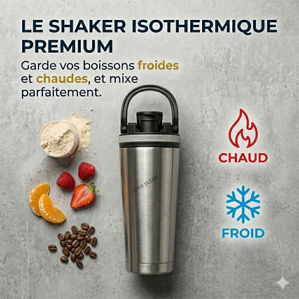Shaker Inox Isotherme Sans Bpa Multi-usage – Bouteille Sport Thermique En Acier Inoxydable