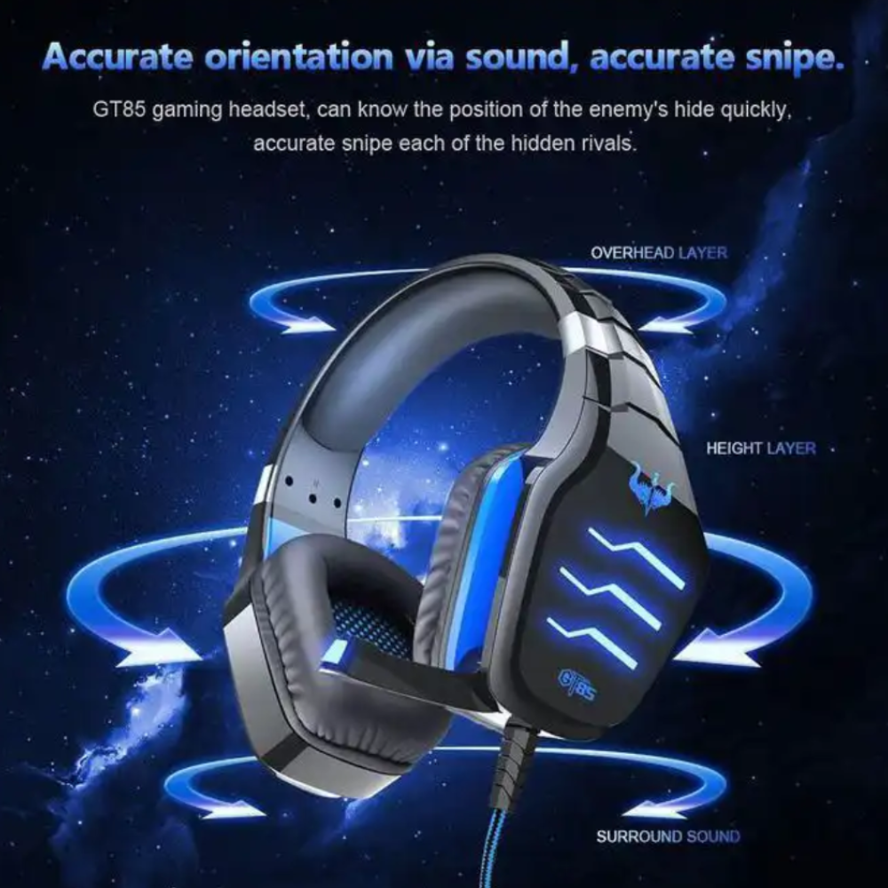 Casque Gaming Gt85 Stéréo Avec Microphone Anti-bruit Et Led thumbnail 2