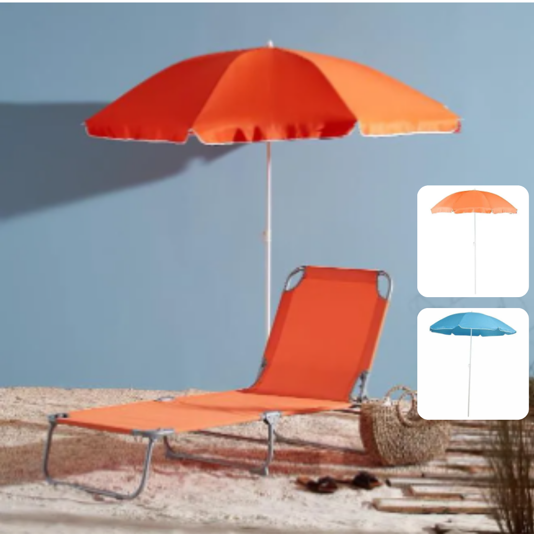 Parasol De Plage Portable Avec Protection Uv 180x180cm ( Colleur Aléatoire )