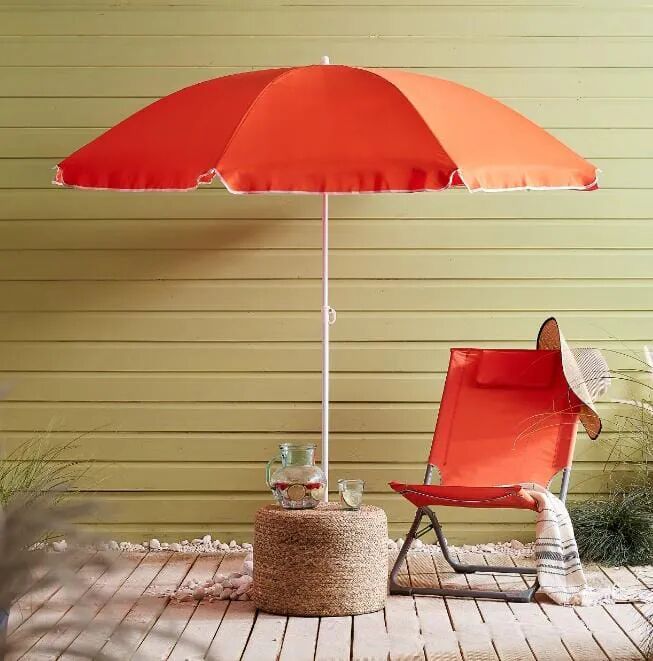 Parasol De Plage Portable Avec Protection Uv 180x180cm ( Colleur Aléatoire )