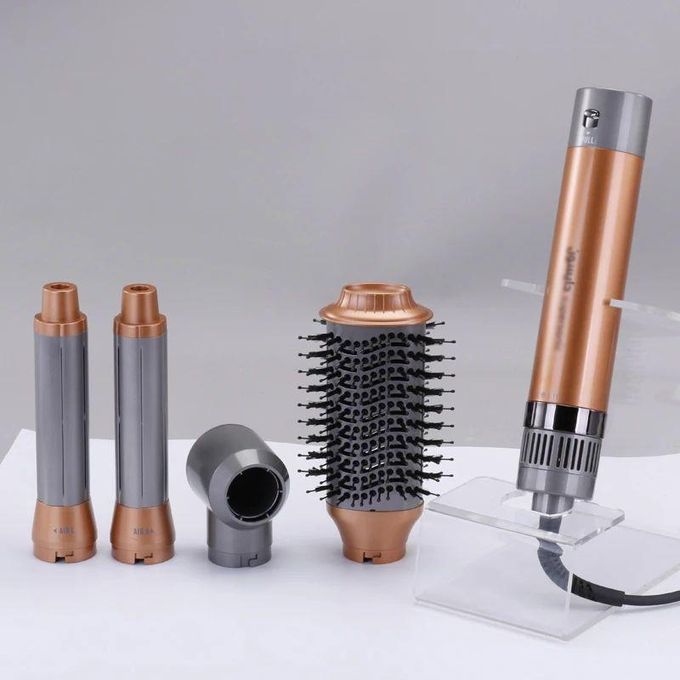 Brosse Soufflante Professionnelle 4 En 1 – Sèche-cheveux, Lisseur, Boucleur, Air Chaud/froid