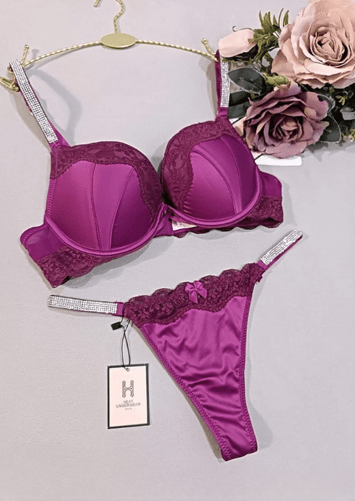 Ensembles De Soutiens-gorge Et Culotte Pour Femmes 38c L Mauve