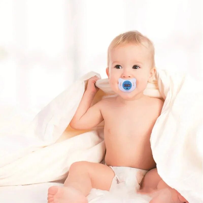 Thermomètre Numérique Lcd Tétine Mamelon Pour Bébé Rose thumbnail 2