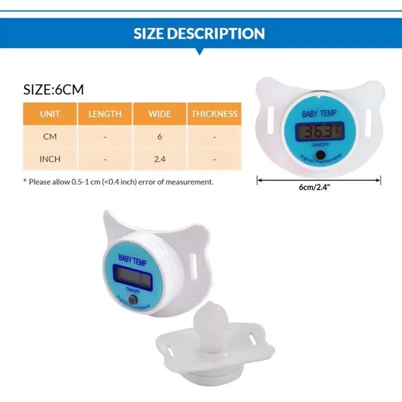 Thermomètre Numérique Lcd Tétine Mamelon Pour Bébé Rose thumbnail 3