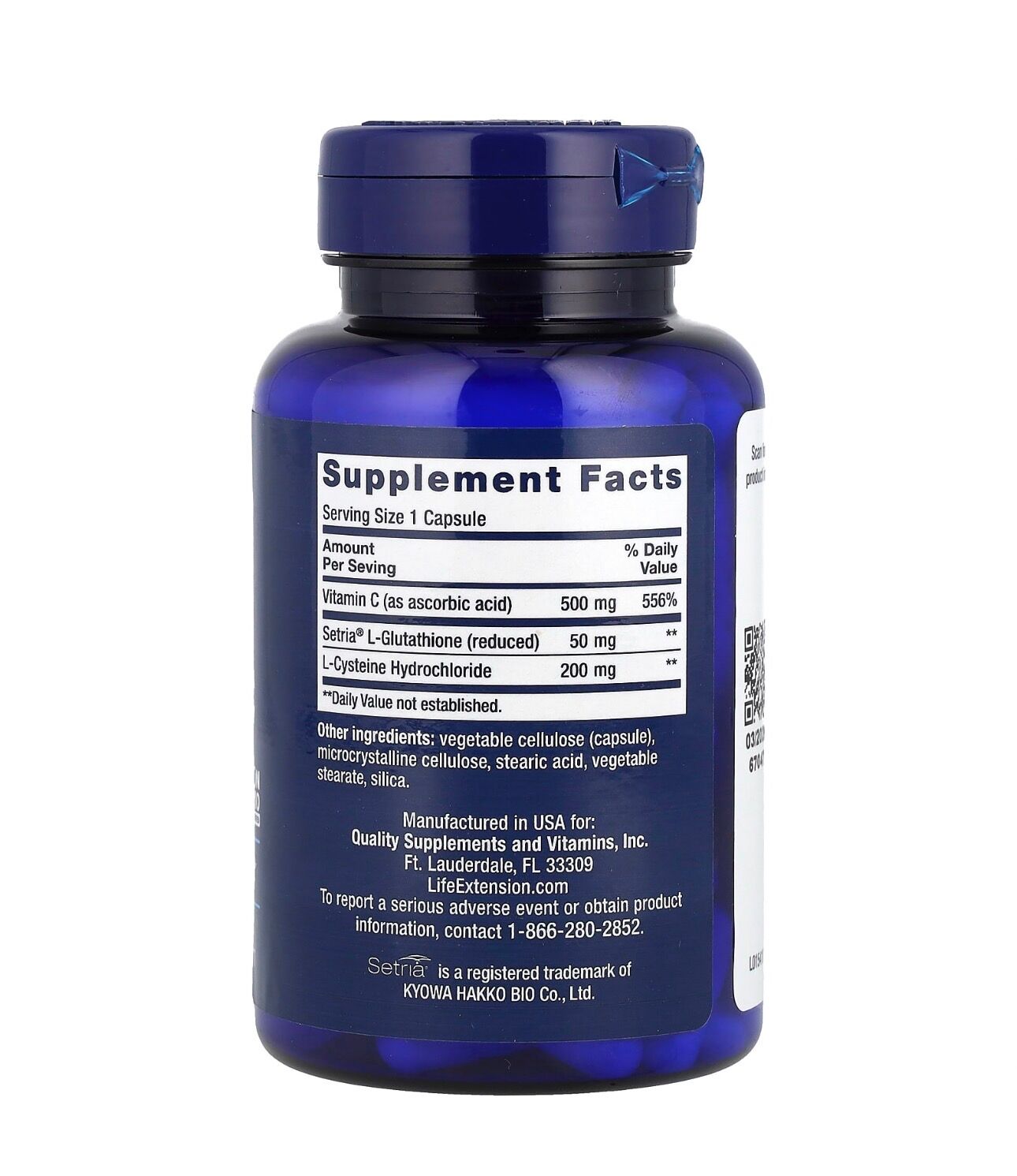 Glutathion, Cystéine & Vitamine C, 100 Capsules