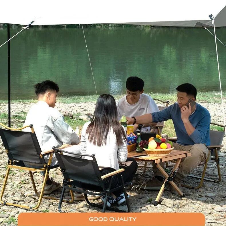 Chaise Pliante Portable Pour La Pêche, La Plage Et Le Camping. Noir thumbnail 2