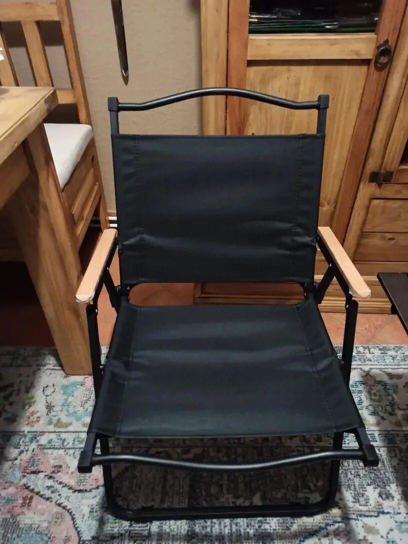 Chaise Pliante Portable Pour La Pêche, La Plage Et Le Camping. Noir thumbnail 6