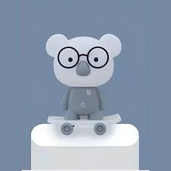 Lampe De Nuit Led Pour Chambre D'enfant ,dessin Animé Mignon,veilleuse Adorable Blanc Gris thumbnail 1