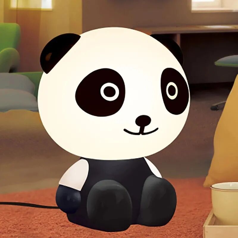 Lampe De Table Led Pour Enfants En Forme D'ours De Dessin Animé,compagnon Lumineux Pour Enfants Noir Blanc thumbnail 1