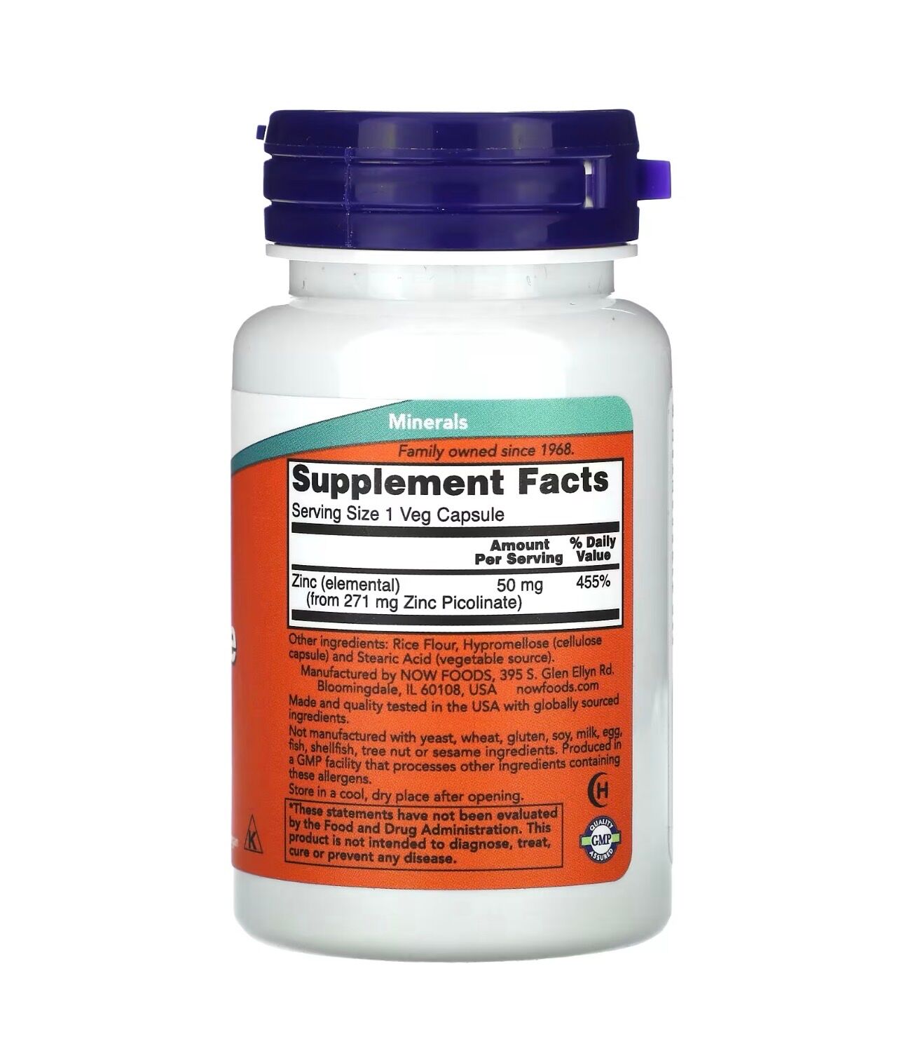 Zinc Picolinate, 50mg , 30 Capsules