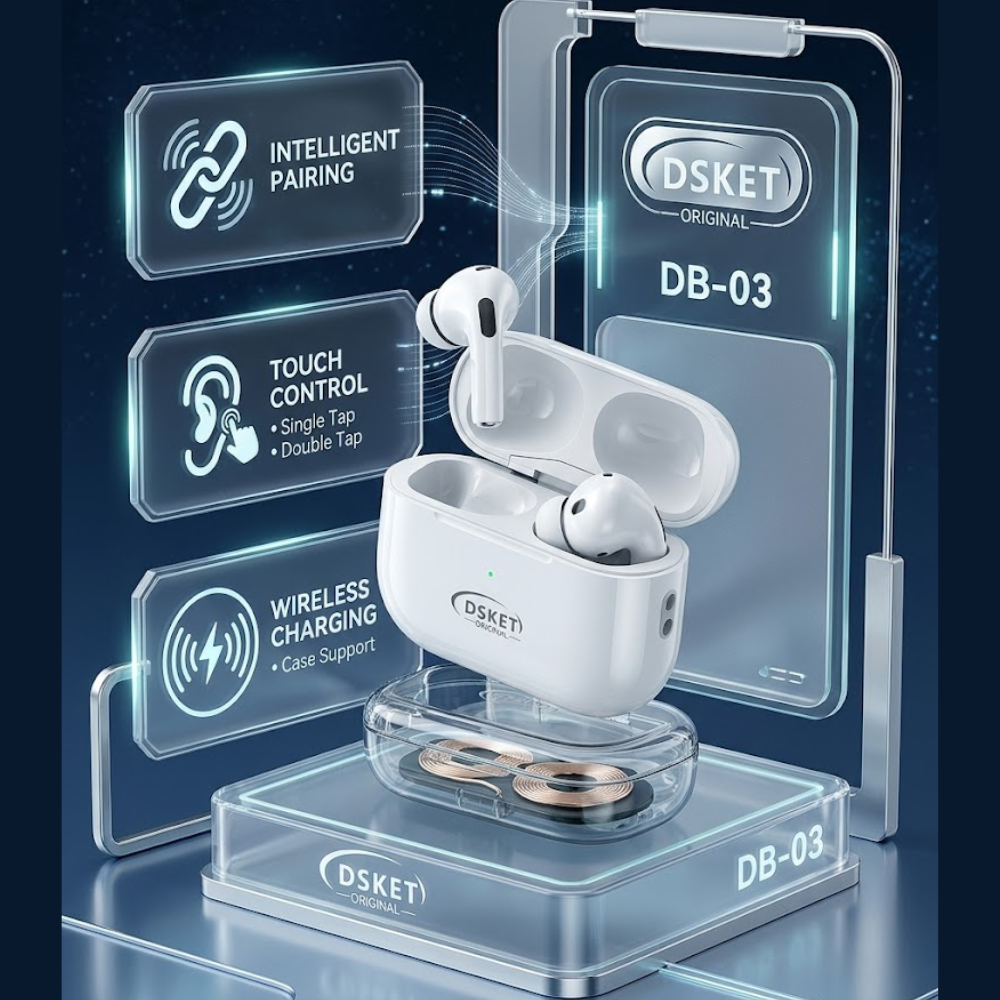 Écouteurs Sans Fil Db-03 – Bluetooth, Contrôle Tactile, Boîtier De Charge, Son Haute Qualité
