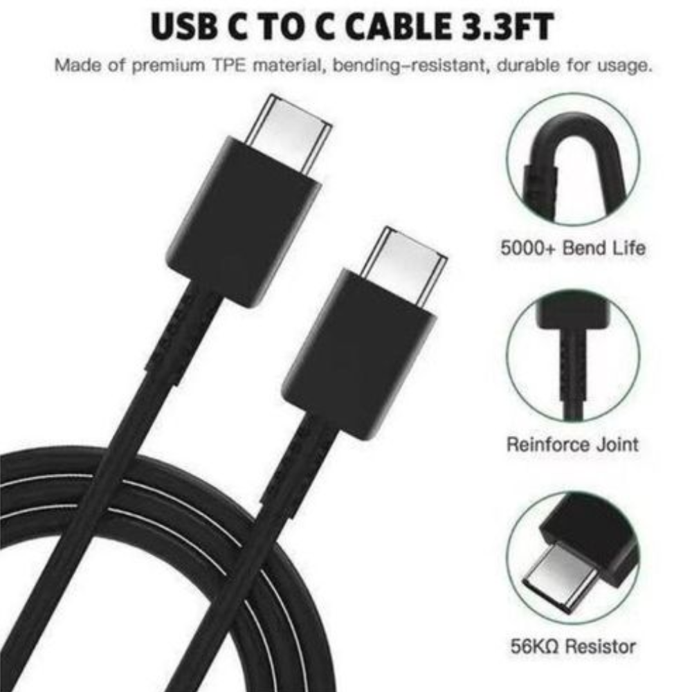 Chargeur 45w Usb-c Avec Cable Usb-c Vers Usb-c 5a thumbnail 3