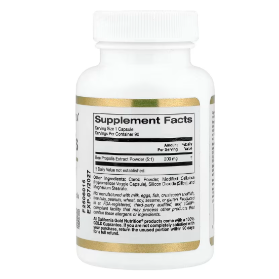Bee Propolis, 200 Mg, 5:1 Extract, 90 Capsules