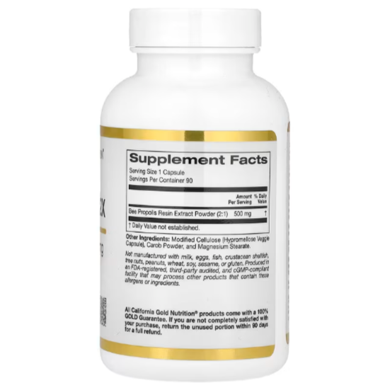 Bee Propolis 2x, Concentrated Extract, 500 Mg, 90 Veggie Caps