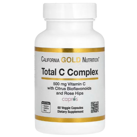 Total C Complex With Ascorbic Acid, Bioflavonoids & Rose Hip, 500 Mg, 60 Veg Caps
